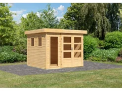 Kinder Karibu Kinder-Gartengeräte|Gartenhaus Maradi 3,5 Naturbelassen 211 x 238 x 242 cm