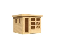 Kinder Karibu Kinder-Gartengeräte|Gartenhaus Maradi 3,5 Naturbelassen 211 x 238 x 242 cm