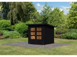 Gartenhaus Stockach 2 Schwarz 197 x 182 x 182 cm*Karibu Online