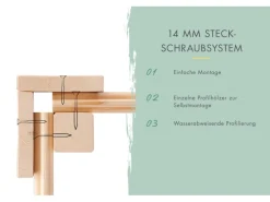 Kinder Karibu Kinder-Gartengeräte|Gartenschränke|Gartenhaus Vellinge 3 m. Anbaudach Vorvergraut 219 x 208 x 150 cm