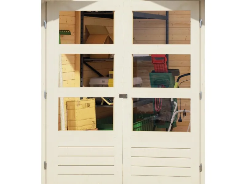 Karibu Gartenlauben|Holz-Gartenhaus Aesch Satteldach Lackiert 242 cm x 182 cm