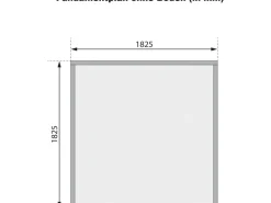 Holz-Gartenhaus Aesch Satteldach Unbehandelt 182 cm x 182 cm*Karibu Clearance