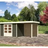 Holz-Gartenhaus Boras Terragrau Flachdach Lackiert 298 cm x 213 cm*Karibu