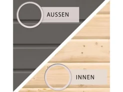 Holz-Gartenhaus Boras Terragrau Flachdach Lackiert 298 cm x 213 cm*Karibu