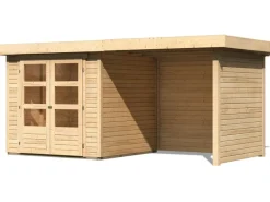 Kinder Karibu Kinder-Gartengeräte|Holz-Gartenhaus Boras Natur Unbehandelt 209 cm x 213 cm