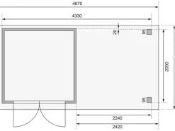 Kinder Karibu Kinder-Gartengeräte|Holz-Gartenhaus Boras Natur Unbehandelt 209 cm x 213 cm