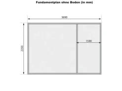 Kinder Karibu Kinder-Gartengeräte|Holz-Gartenhaus Herning Natur Satteldach Unbehandelt 370 cm x 236 cm