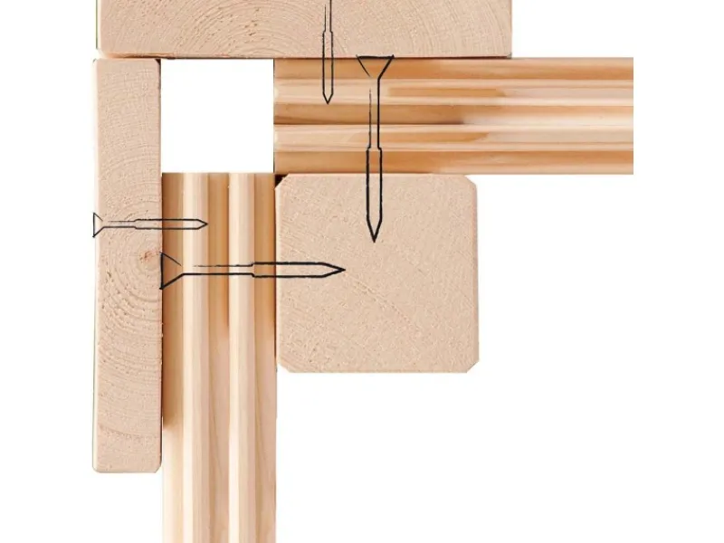 Karibu Gartenlauben|Holz-Gartenhaus Karlskoga 4 Natur Pultdach Unbehandelt 365 cm x 305 cm