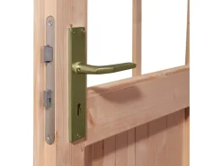 Holz-Gartenhaus Kumla 6 Terragrau Pultdach Lackiert 270 cm x 270 cm*Karibu