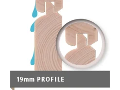 Karibu Gartenlauben|Holz-Gartenhaus Mühlenbach Natur Flachdach Unbehandelt 400 cm x 242 cm