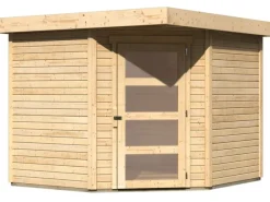 Holz-Gartenhaus Unbehandelt 238 cm x 242 cm*Karibu