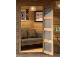 Holz-Gartenhaus Unbehandelt 238 cm x 242 cm*Karibu