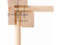 Holz-Gartenhaus Unbehandelt 238 cm x 242 cm*Karibu