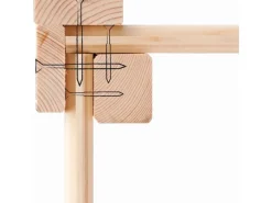 Kinder Karibu Kaminholzregale|Kinder-Gartengeräte|Holz-Gartenhaus Neuenburg 2 Natur 208 cm x 210 cm