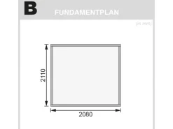 Kinder Karibu Kaminholzregale|Kinder-Gartengeräte|Holz-Gartenhaus Neuenburg 2 Natur 208 cm x 210 cm