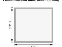 Kinder Karibu Kaminholzregale|Kinder-Gartengeräte|Holz-Gartenhaus Neuenburg 2 Natur 208 cm x 210 cm