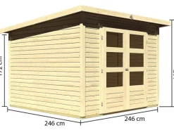 Kinder Karibu Kinder-Gartengeräte|Holz-Gartenhaus Sitten 4 242 cm x 242 cm