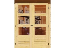 Holz-Gartenhaus Sitten Natur Pultdach Unbehandelt 182 cm x 182 cm*Karibu Discount