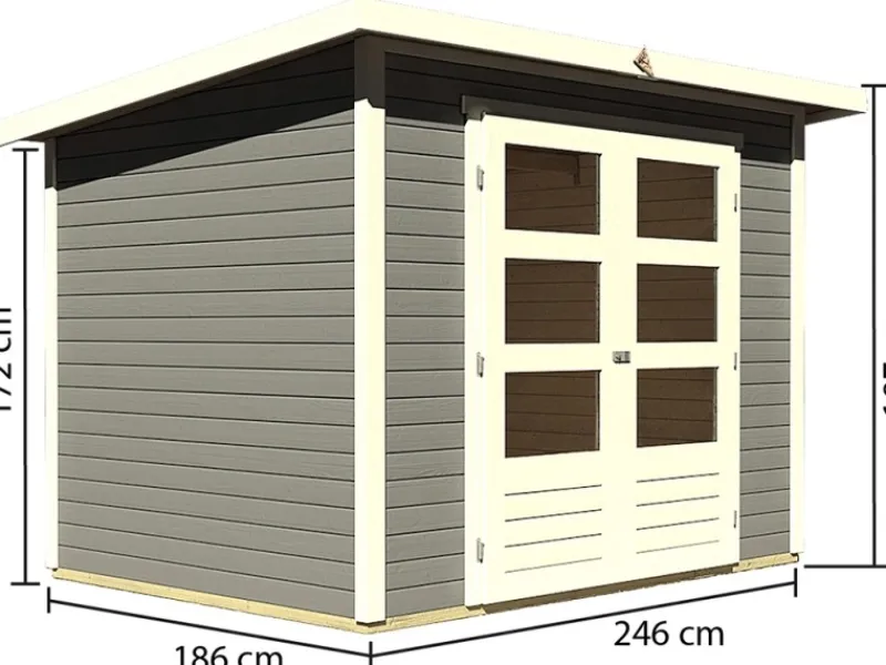Holz-Gartenhaus Sitten 3 242 cm x 182 cm*Karibu New