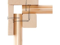 Karibu Gartenlauben|Holz-Gartenhaus Sitten Natur Pultdach Unbehandelt 242 cm x 182 cm