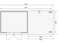 Kinder Karibu Kinder-Gartengeräte|Holz-Gartenhaus Sölve Natur Flachdach Unbehandelt 298 cm x 213 cm
