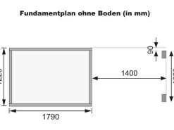 Karibu Pavillons|Holz-Gartenhaus Vellinge Natur Pultdach Unbehandelt 178 cm x 122 cm