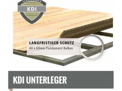 Karibu Pavillons|Holz-Gartenhaus Vellinge Natur Pultdach Unbehandelt 178 cm x 122 cm