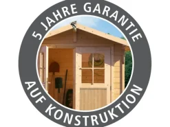 Karibu Gartenlauben|Holz-Gartenhaus Vellinge Natur Unbehandelt 238 cm x 240 cm