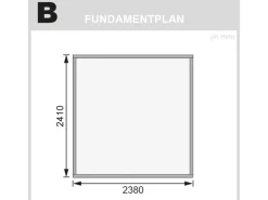 Karibu Gartenlauben|Holz-Gartenhaus Vellinge Natur Unbehandelt 238 cm x 240 cm