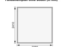 Karibu Gartenlauben|Holz-Gartenhaus Vellinge Natur Unbehandelt 238 cm x 240 cm