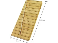 Holzrampe m. Klettertau Podesthöhe naturb. 150 m*Karibu