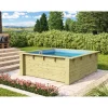 Karibu Aufstellpools|Massivholzpool Pool Minipool Kesseldruckimprägniert 78 x 192,1 x 192,1 cm