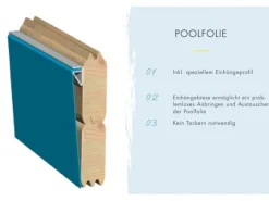 Karibu Aufstellpools|Massivholzpool Pool Minipool Kesseldruckimprägniert 78 x 192,1 x 192,1 cm