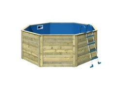 Massivholzpool Pool Modell 0 X Kesseldruckimprägniert 121,1x 309 x 309 cm*Karibu Sale
