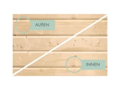 Pavillon Set Fyrkant Naturbelassen mit zwei Verlängerungen*Karibu Hot