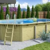 Karibu Aufstellpools|Pool Modell 4 Set inkl. Filteranlage Skimmer