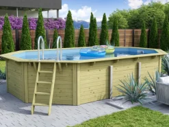 Karibu Aufstellpools|Pool Modell 4 Set inkl. Filteranlage Skimmer