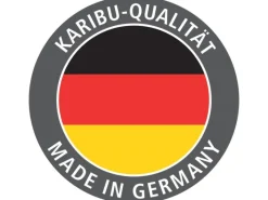 Karibu Outdoor Whirlpools|Sauna-Set Lyra inkl. Ofen 9 kW mit ext. Steuerung, Dachkranz, Tür Graphit