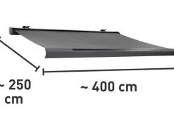 Kassettenmarkise Maraca 4x2,5m Anthrazit Solarbetrieb* Clearance
