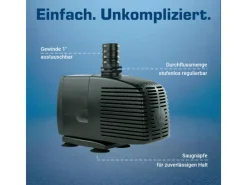Brunnenpumpe|Wasserpumpe|Kerry Electronics Teichpumpe 230 V 3.000 l/h 60 W 10 m Kabel 2,8 m Förderhöhe Leise Wasserpumpe Aquariumpumpe & Springbrunnen-Pumpe