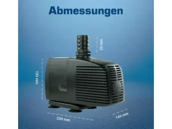 Brunnenpumpe|Wasserpumpe|Kerry Electronics Teichpumpe 230 V 3.000 l/h 60 W 10 m Kabel 2,8 m Förderhöhe Leise Wasserpumpe Aquariumpumpe & Springbrunnen-Pumpe