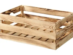 Kesper Universalboxen|Holzkiste Kiefer geflammt 54 l