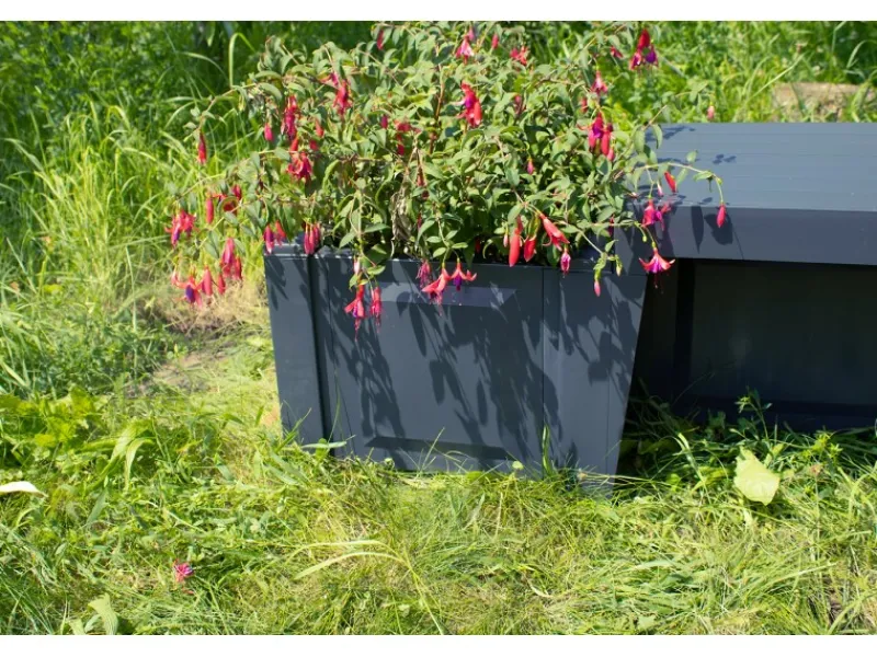 KHW Gartenbänke|Gartenbank Berlin mit Pflanzkästen