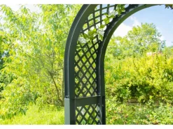 KHW Gartenbänke|Gartenbank Brüssel mit Rundbogen und Pflanzkästen