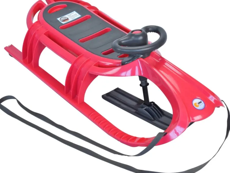 Schlitten Snow Tiger de Luxe mit Lenkrad und Kufe Pink*KHW Sale