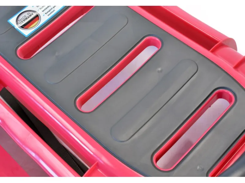 Schlitten Snow Tiger de Luxe mit Lenkrad und Kufe Pink*KHW Sale