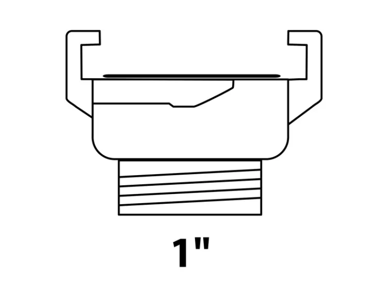 Kirchhoff Schlauch Kupplungen|Schnellkupplung-Gewindestück Messing 30,3 mm (1"IG) Blank