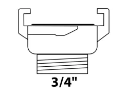 Schnellkupplung-Gewindestück Messing 26,4 mm (3/4"AG) Blank*Kirchhoff Best