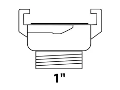 Schnellkupplung-Gewindestück Messing 33,3 mm (1"AG) Blank*Kirchhoff