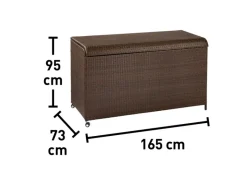 Kissenbox Davenport Braun XXL 95 cm x 165 cm x 73 cm* Discount